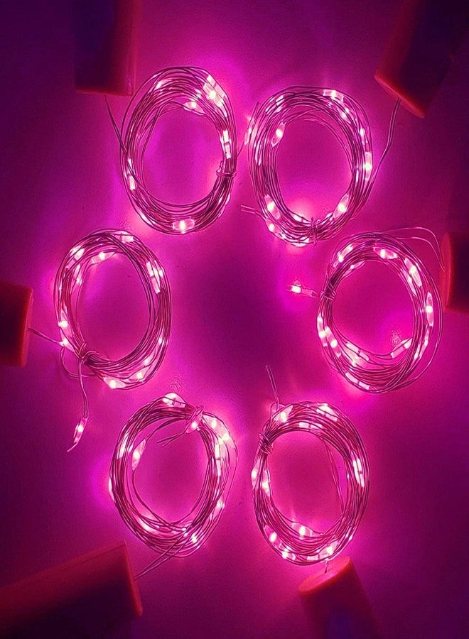 Lexton Cork Light | Bottle Light | Copper String Light | Cork String Light for Room Decor, Birthdays, Party, Diwali (Pink Color Pack of 2) Includes Additional 3 Button Cells for Extended Use - Image 3